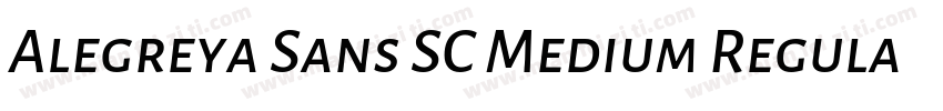 Alegreya Sans SC Medium Regular字体转换